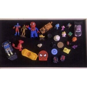Lot of Random Small Collectible Toy Figurines Spider-Man, Pokémon, Mini Brands